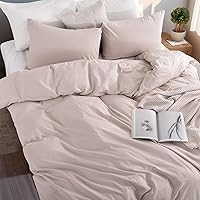 Vista 211 de NEXHOME PRO Funda de edredón Twin XL 100% algodón lavado, transpirable, duradera, texturizada, similar al lino, juego de ropa de cama para el hogar