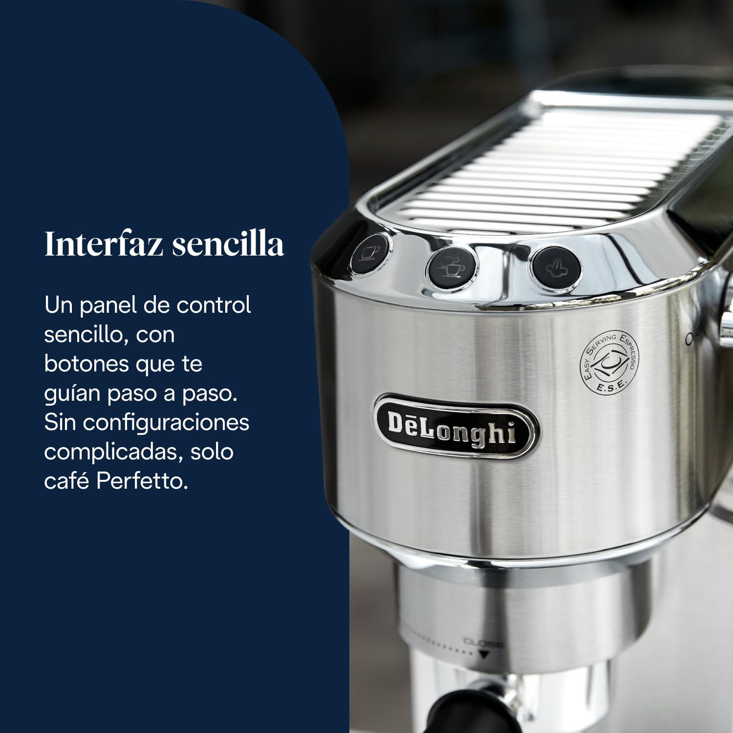 De'Longhi Dedica EC685.M Cafetera Espresso Bomba Acero Inoxidable 1.3L