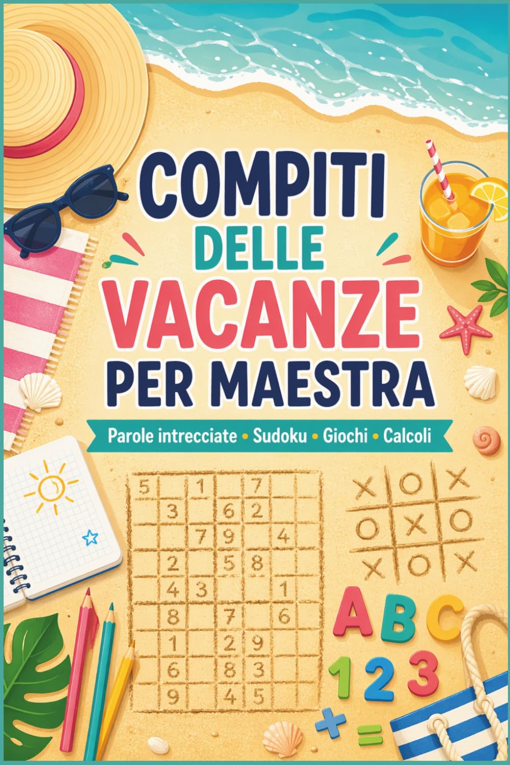 Regalo originale maestra – Compiti delle vacanze per maestra: Labirinti, parole intrecciate, sudoku… un momento di relax tutto meritato – Un regalo personalizzato e originale per maestri