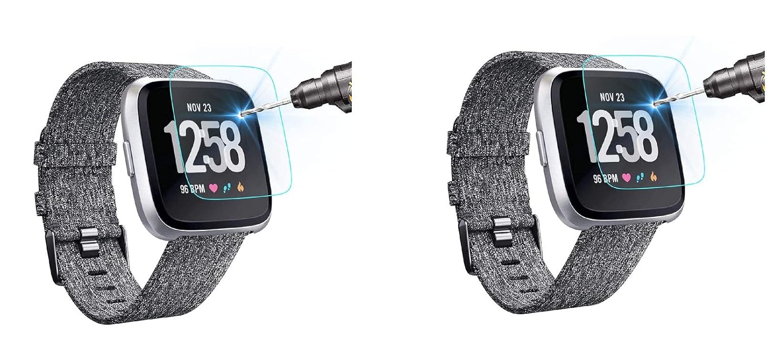 M.G.R.J® Tempered Glass Screen Protector for Fitbit Versa/Versa SE/Versa Lite (Not for Fitbit Versa 2) – Pack of 2