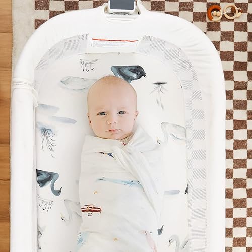 Vista 116 de Juego de 2 sábanas elásticas ultra suaves para moisés, ajuste universal para moisés, cesta de moisés, colchón rectangular ovalado, seguro y cómodo