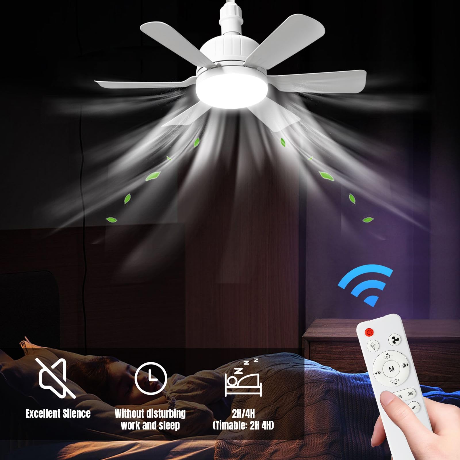 Ventilatore Da Soffitto Con Luce LED E Telecomando, 40W, 3 Velocità, 6 Pale, Dimmerabile - Per Camera E Soggiorno
