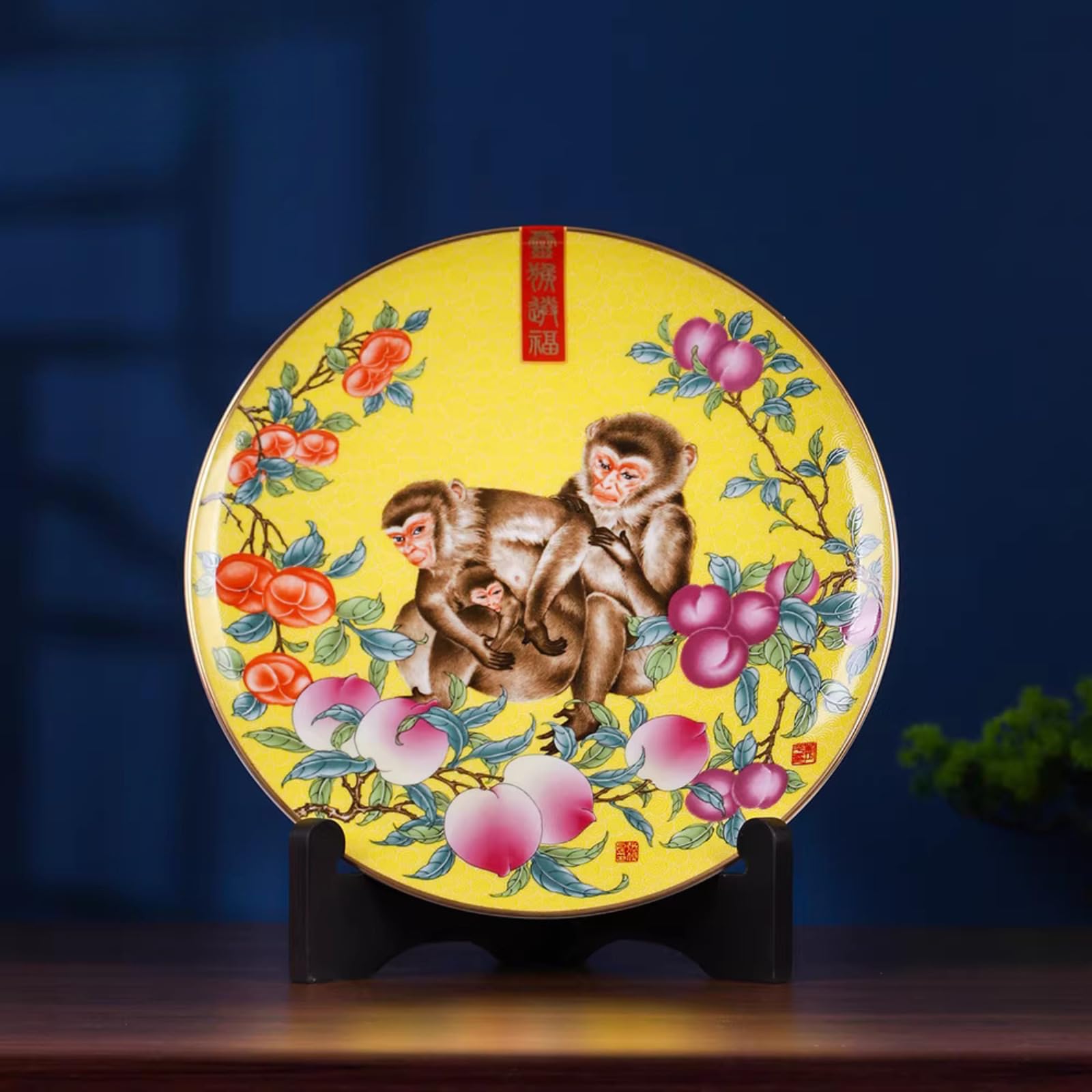 Céramique de Jingdezhen assiette décorative artisanat traditionnel chinois
