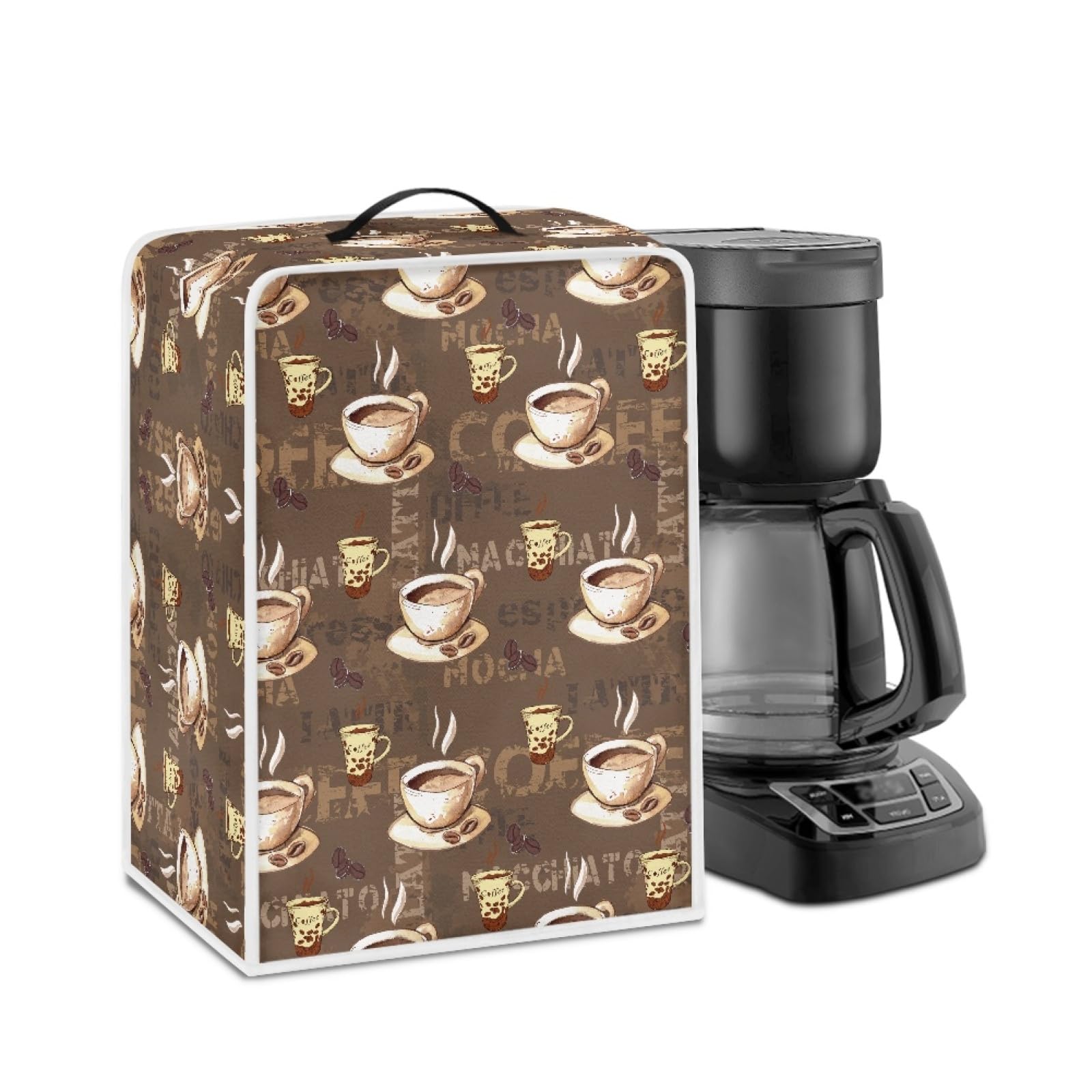 GLENLCWE Coffee Dust Cover for Coffee Maker,Dust Protection Coffee Machine Cover Protective Cover Stain Against for Kitchen Office Home