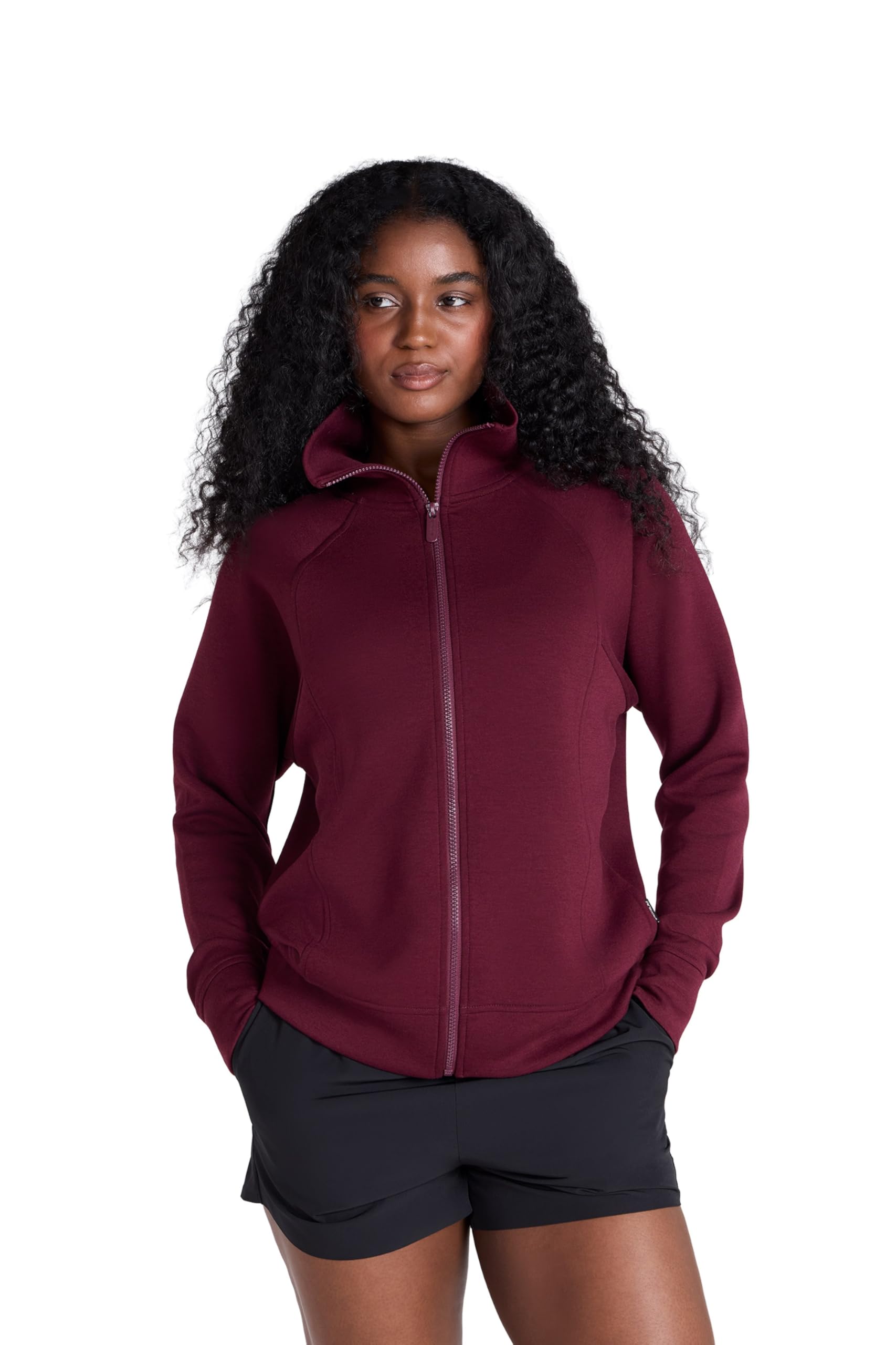 Animal Women's Burgundy Travel Full Zip Sweatshirt L