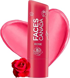 FACESCANADA Color Lip Balm - Rose Petal 03, 4.5g | Red Tint | 12HR Moisture | SPF 15 | Shea Butter, Vitamin C & E Enriched | Hydrating & Nourishing For Dry Chapped Lips | Softens Lips pack of 1