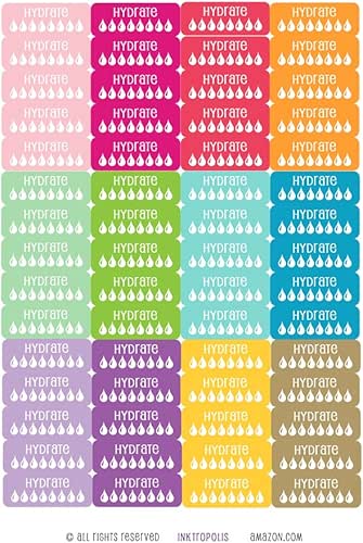 Monthly Planner Stickers Rainbow Hydrate Stickers Planner Labels Compatible with