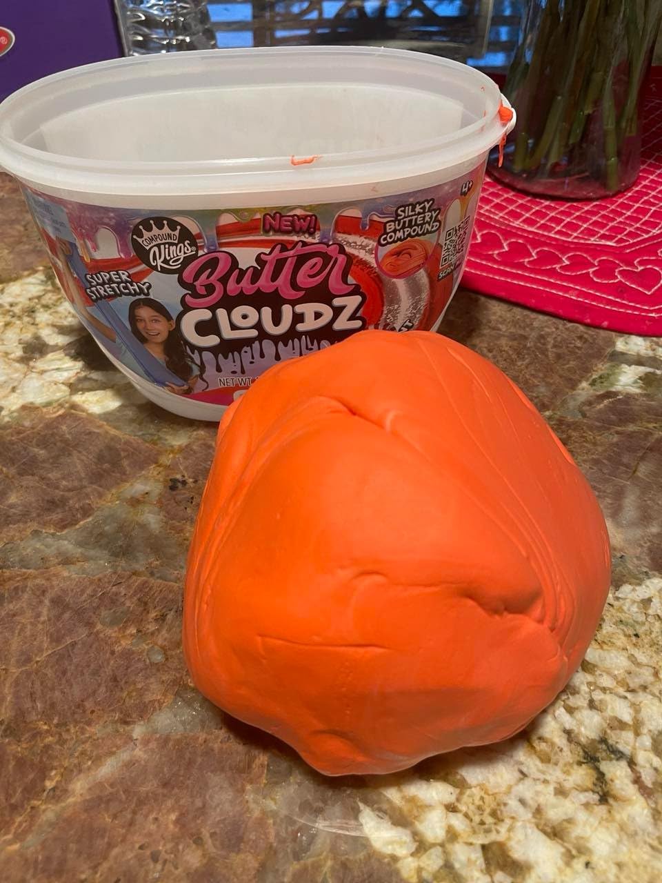 Compound Kings Fluffy Cloudz Butter Slime Bucket for Boys and Girls, Sensory Toy Non
