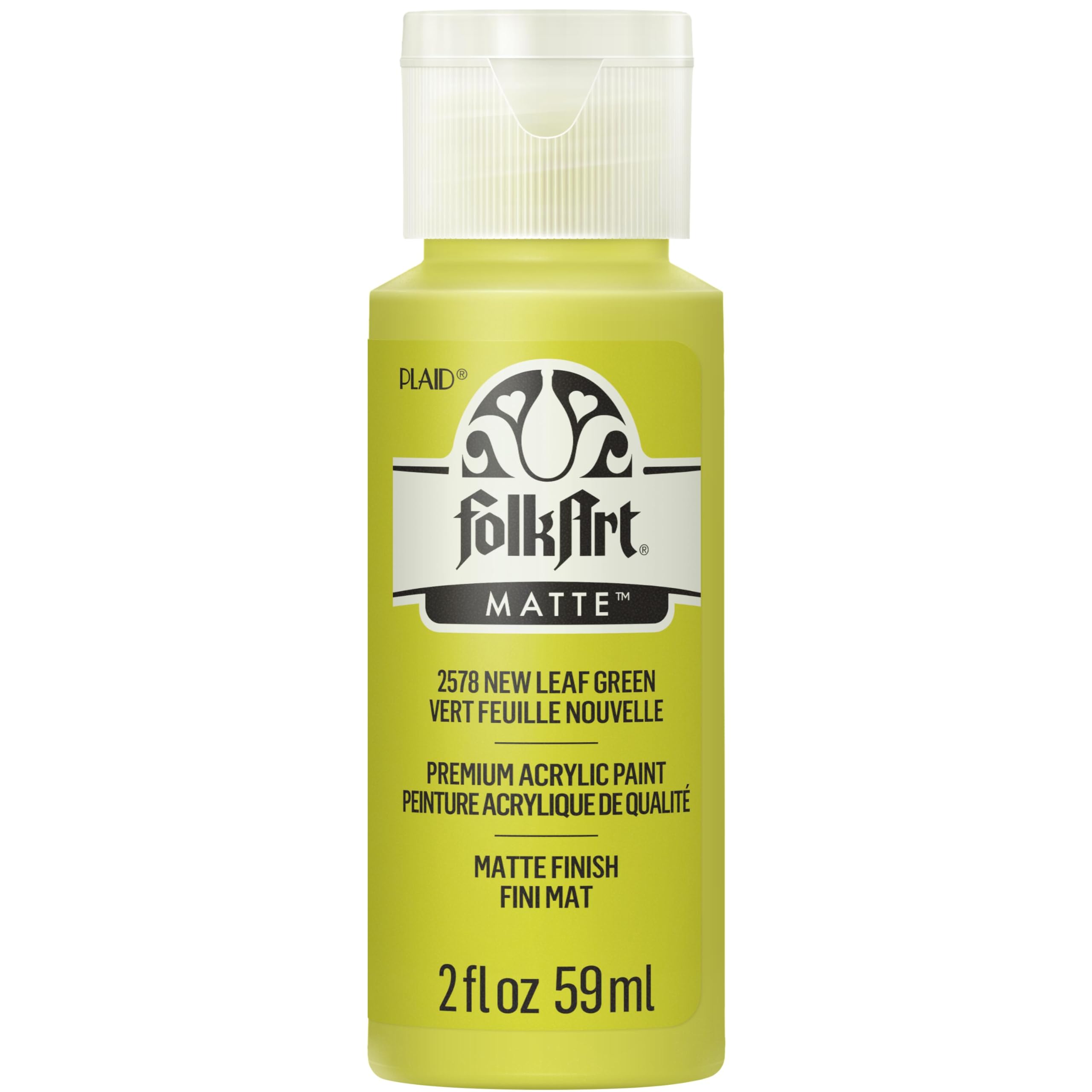 FolkArt Acrylic Paint in Assorted Colors (2 oz), 2578, New Leaf Green