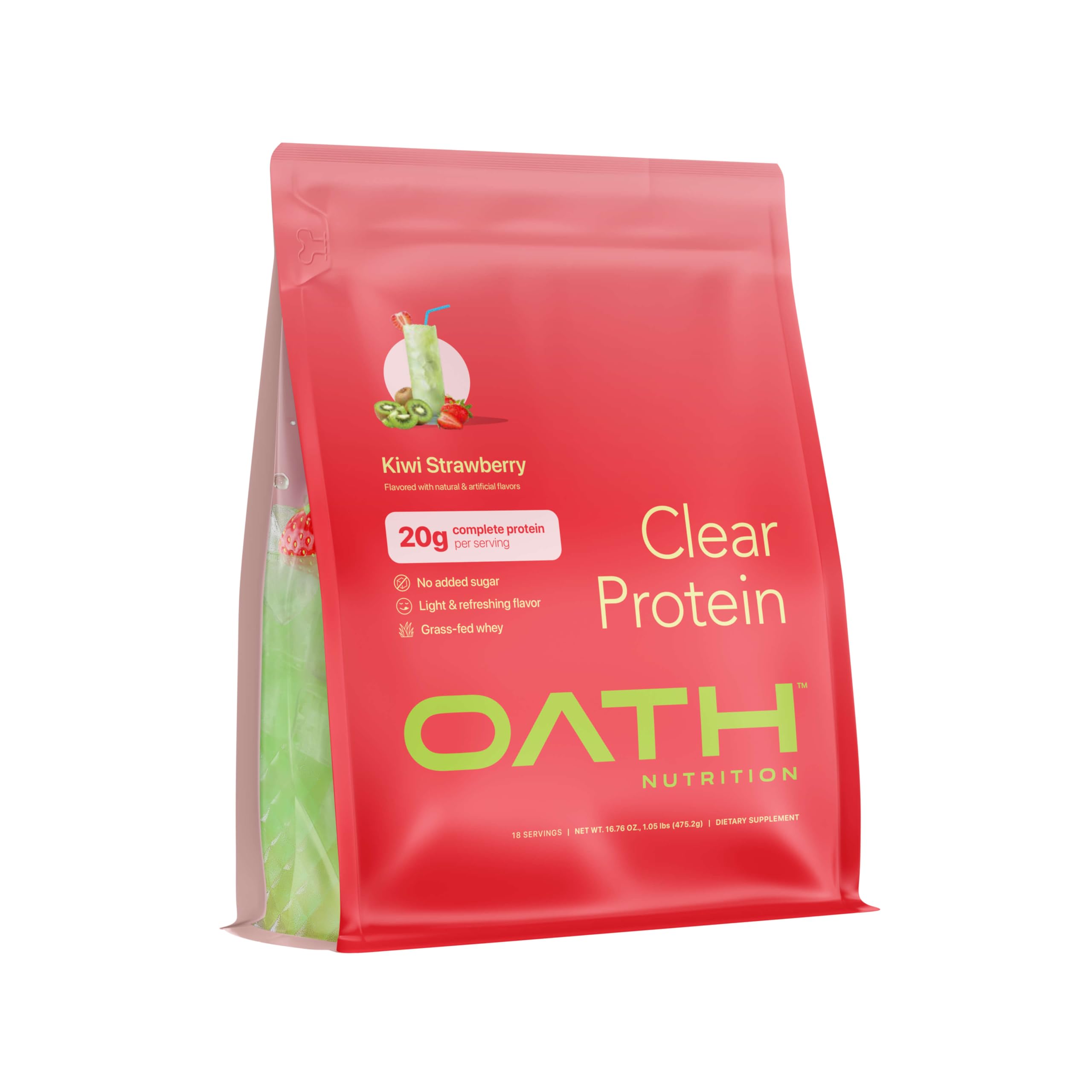Oath Nutrition Clear Whey Isolate Protein Powder, ICY Blue Razz, 20g Complete Protein per Serving, No Added Sugar, Grass-Fed, 21 Servings — Amazon image 10
