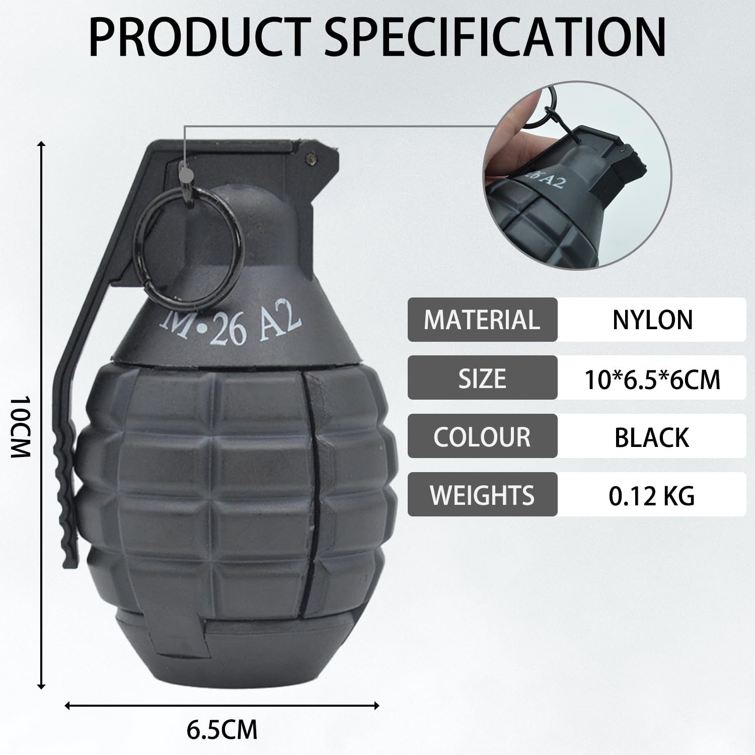 Accessorio Cosplay Granata Giocattolo Airsoft In Plastica