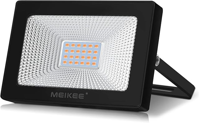 MEIKEE Led Floodlight Outdoor, 20W LED Security Light, IP66 Waterproof 1700LM Super Bright led Spot Lights 2700K Warm White Light for Garden, Yard, Garages, Warehouse, Patio, Billboard