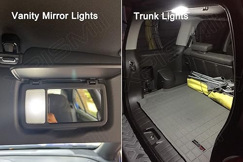 Miniatura 6 de Kit de 11 luces LED blancas de 6000 K para interiores, repuesto para Toyota 4Runner 1996 1997 1998 1999 2000 2001 2002, con diagrama de colocación y