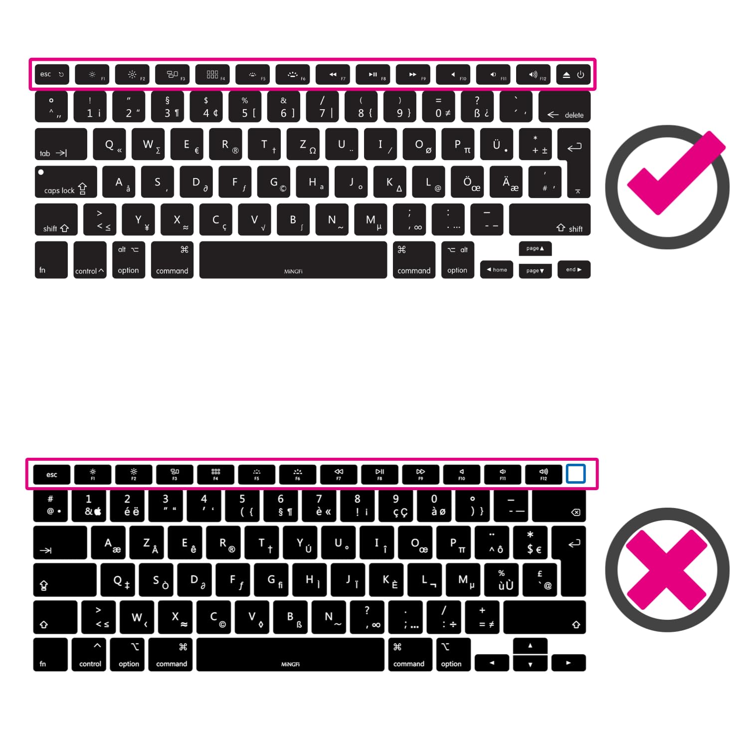 Copritastiera In Silicone Per MacBook Pro 13/15 Touch Bar - Layout US/ANSI, Nero - Foto 10