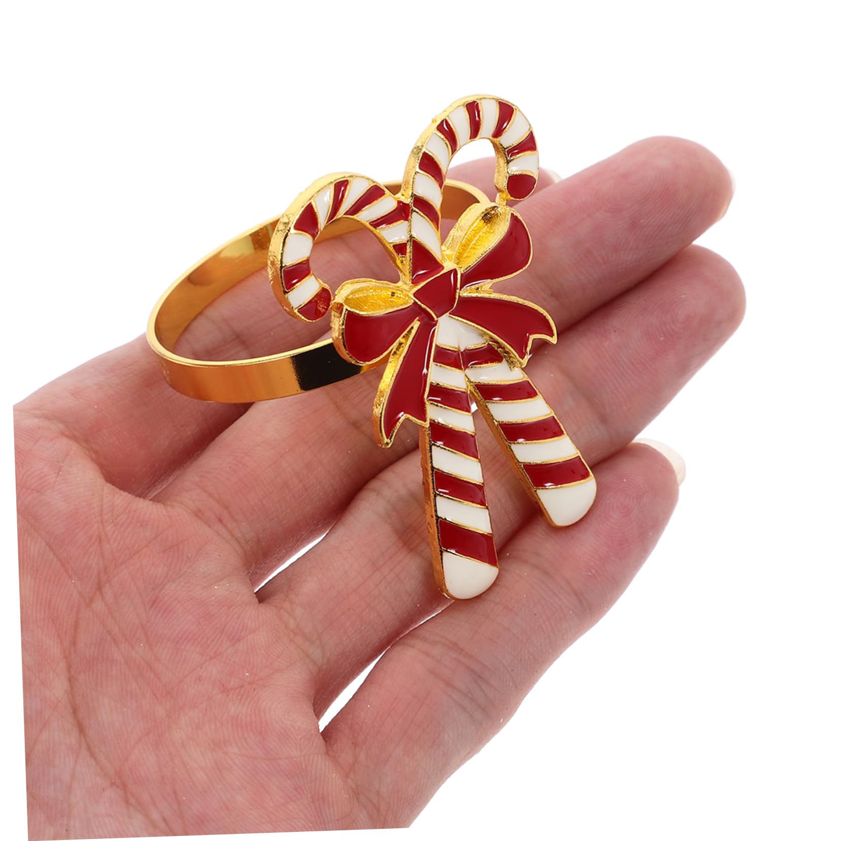 4 Pezzi Portatovaglioli Natalizi in con Decorativi per Tovaglioli Accessori Tavola per Feste Natale Design e Resistente per e Ricevimenti