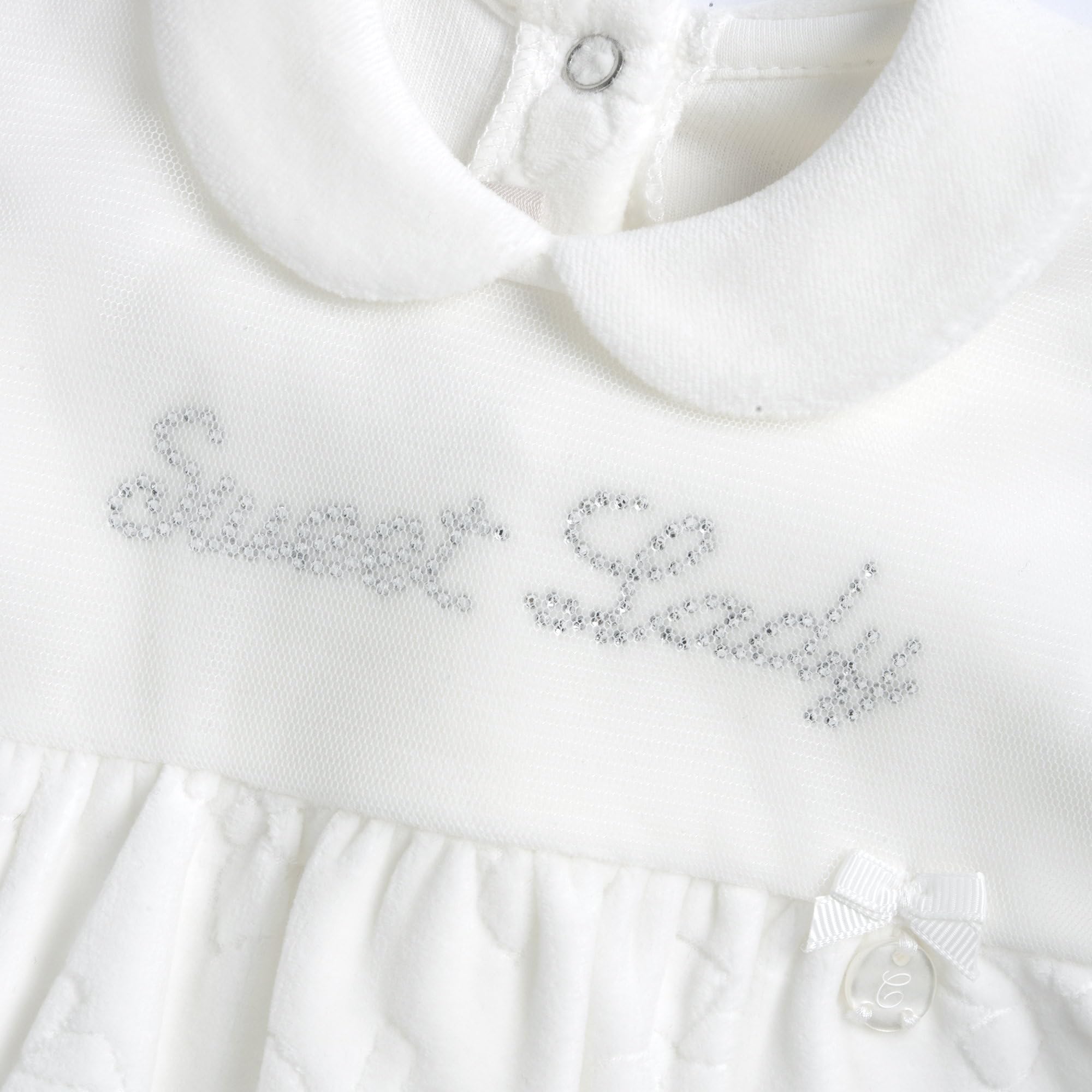Chicco Grenouillère en Chenille À Ouverture Entrejambe pour L'hiver Pantoufles pour bébés et bambins Bébé fille