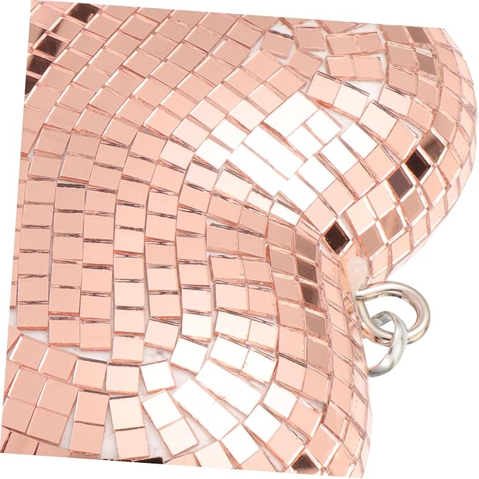 Bola Espejada Decorativa en Forma de Corazón Rosa Gold miniatura 9