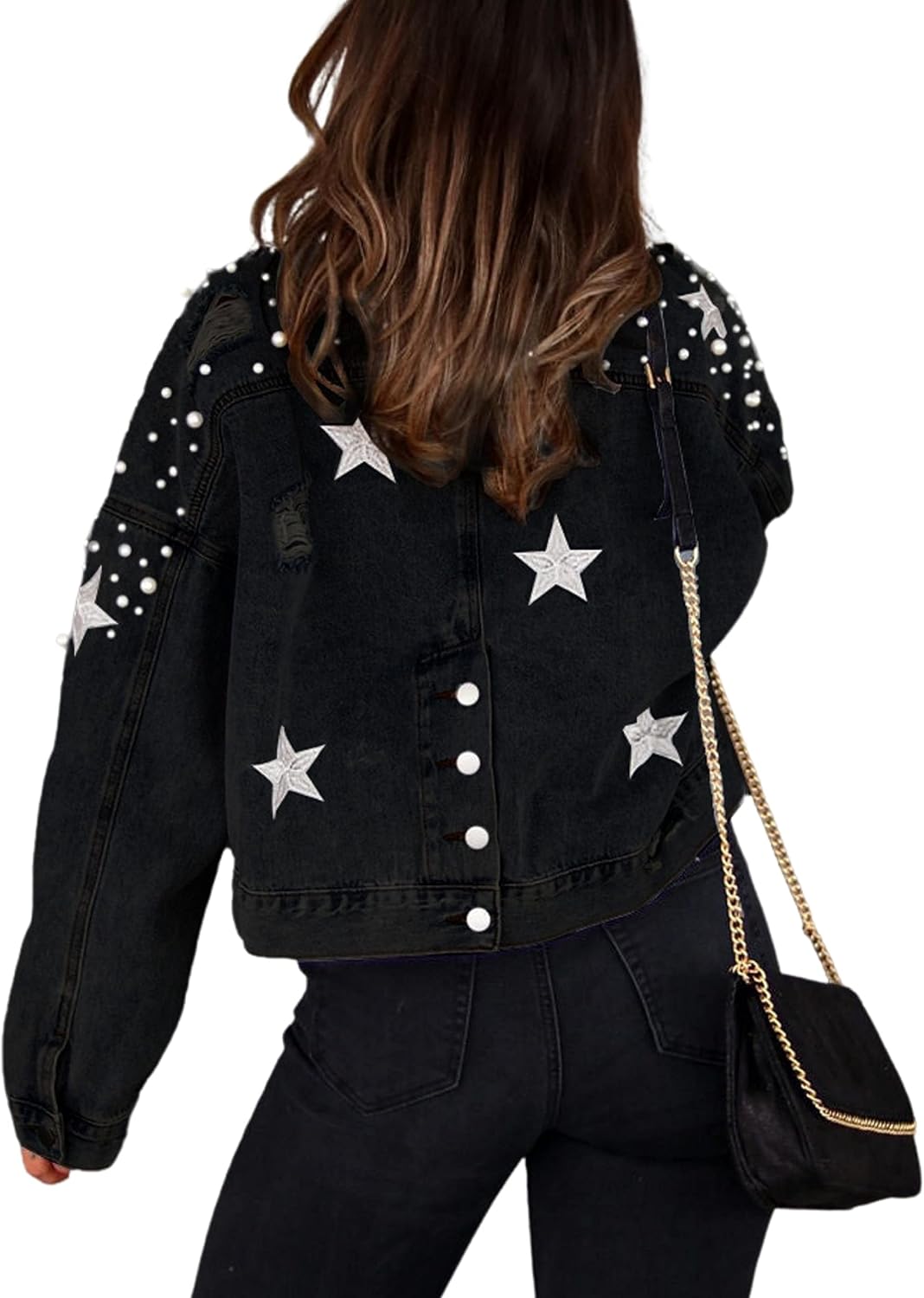 Knitted Jacket Womens Denim Jacket With Pearls Save Big On Bulk