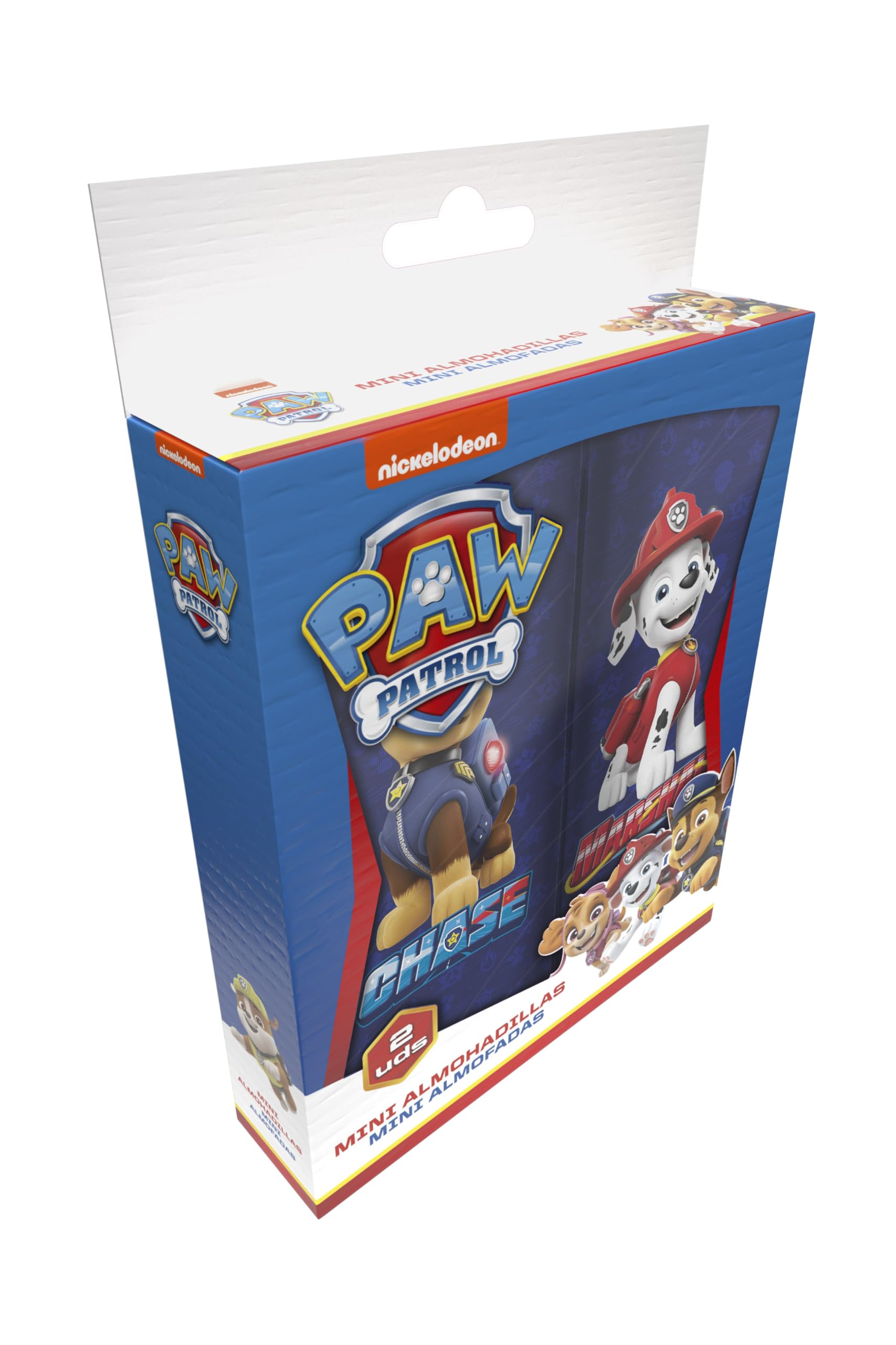 PAW PATROL Zestaw 2 mini nakładek na pasek dla chłopców z Chase i Marshallem nakładki na pas dziecięcy z figurkami Chase i Marshall. Idealne do pasów bezpieczeństwa dzieci. Wyjątkowo wygodne i