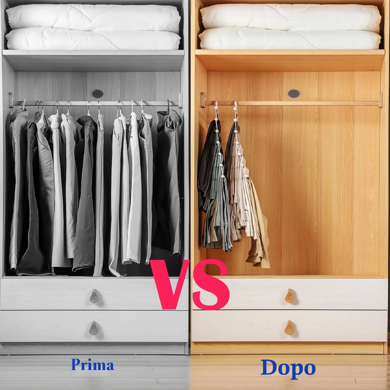 Appendi-pantaloni, confezione da 2 appendi-pantaloni a 6 livelli in acciaio inossidabile, salvaspazio per l'80% dell'armadio, per appartamento, dormitorio, appendere jeans, sciarpe