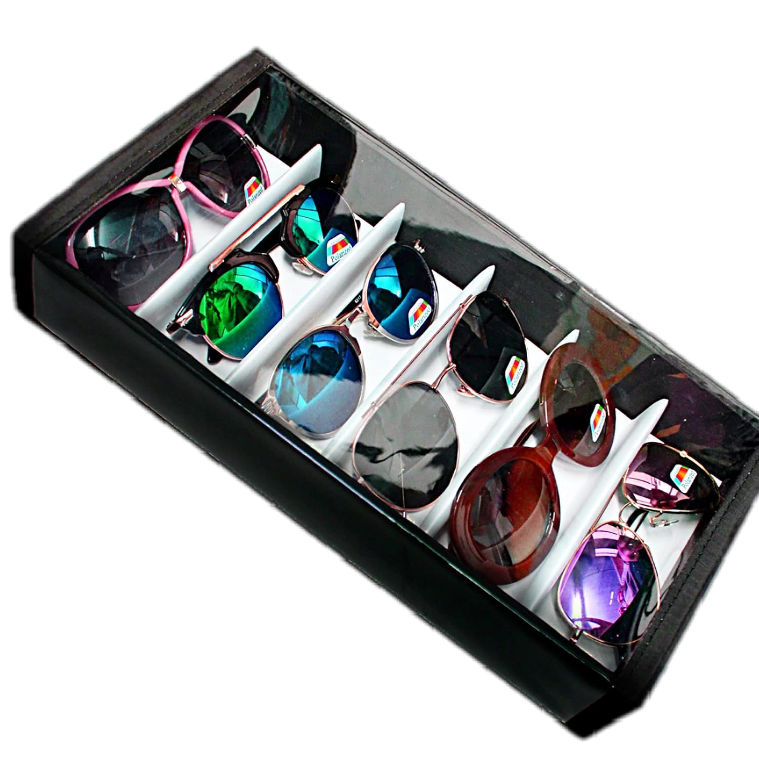 Proniks Sunglass Eyewear and Watchbox |Without Watches&Sunglasses - Wrist Watch Holder/Storage Box & Display Case Organiser (Clear Black, 6) (new) (B0CQ1VTDRQ) Amazon Price History, Amazon Price Tracker