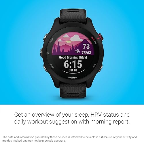 Miniatura 4 de Garmin Forerunner 255S Music, reloj inteligente GPS más pequeño con música, información avanzada, batería de larga duración, negro (renovado)