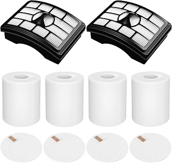 Vacuum Filter Replacement for Shark Rotator Pro Lift-Away NV500, NV501, NV502, NV503, NV505, NV510, NV520, NV552, UV560, Part # XFF500 & XHF500 2 Post Filters + 4 Foam & Felt Filters