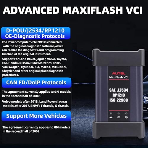 Miniatura 5 de Autel MaxiFlash Kit VCI Interfaz de Comunicación para Vehículos J2534 PassThru ECU Dispositivo de programación Conexión Bluetooth Soporte de