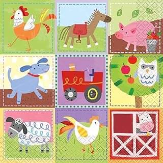 Farm Party Luncheon Napkins 6.5