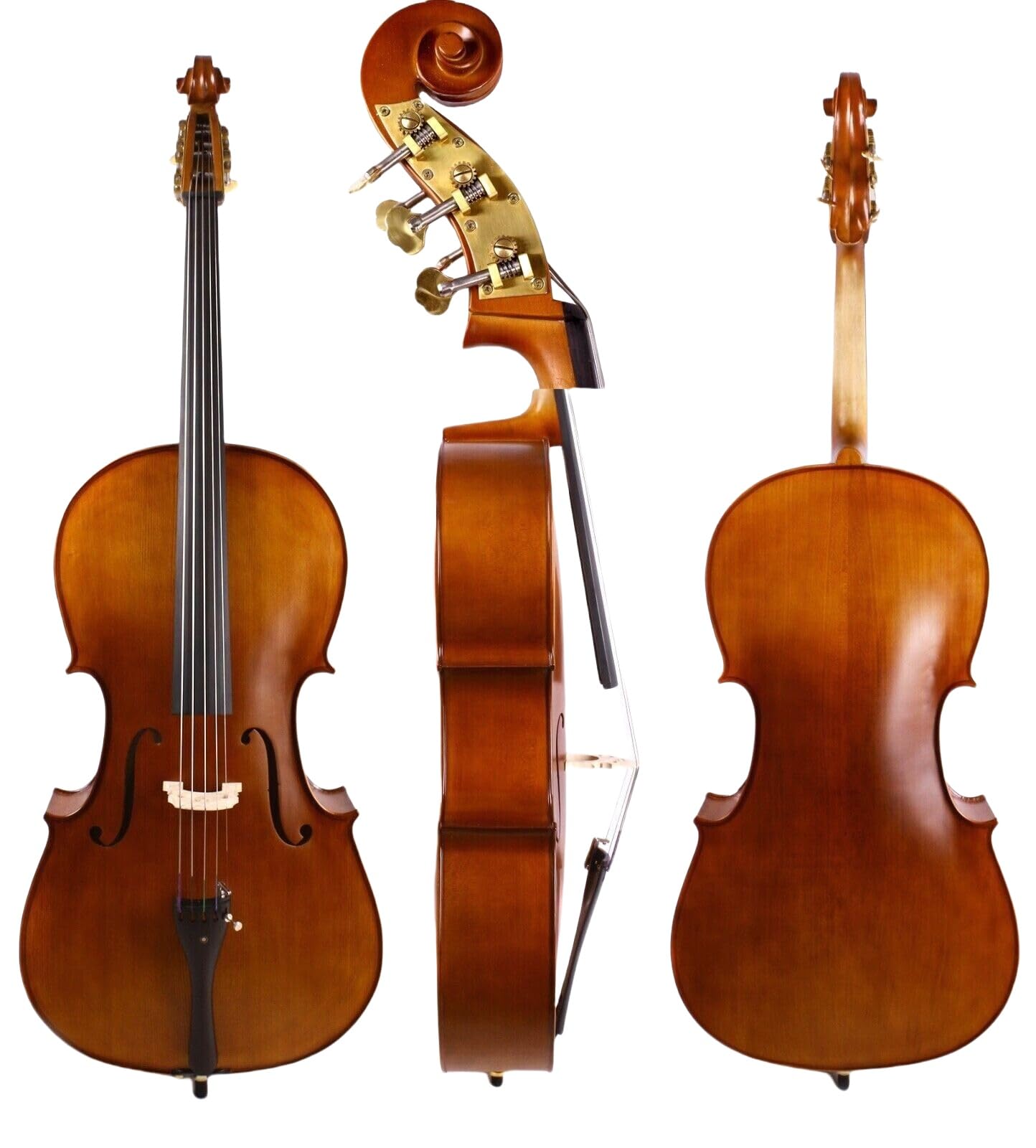 ModouString 5 String Cello 4/4 Full Size Maple Spruce Ebony Wood fittings Professional Sound Handmade (5 string)