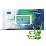 Disposable Body Wipes For Adults 40 Count -Premoistened Washcloths For Elderly Bathing Infused With Aloe and Lanolin -Alcohol-Free Adult Wet Wipes, Extra Large 8 x 12 Wash Cloth
