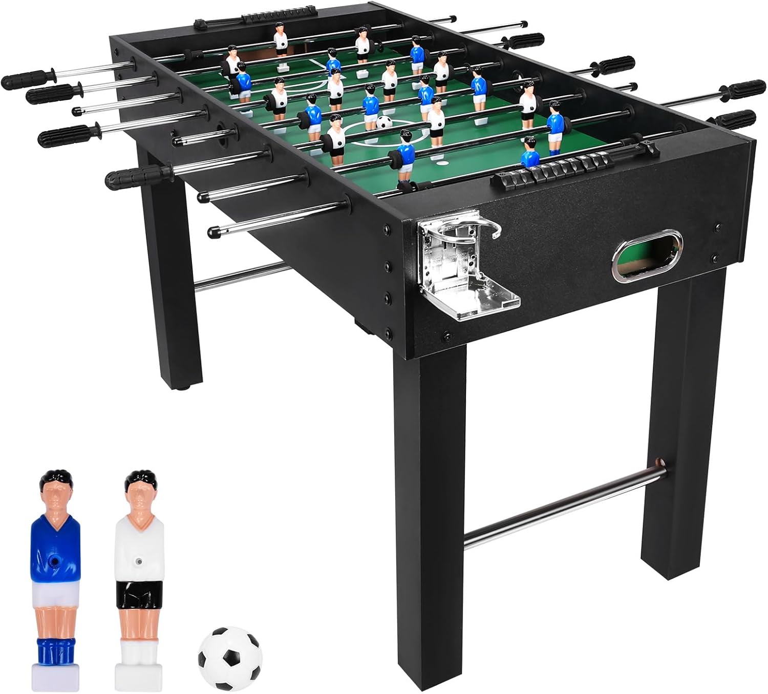 47" Foosball Table and Balls Set for Adults, Kids, Soccer Game Table Football Arcade with Leg Levelers & Heavy-Duty Legs for Indoor Game Room