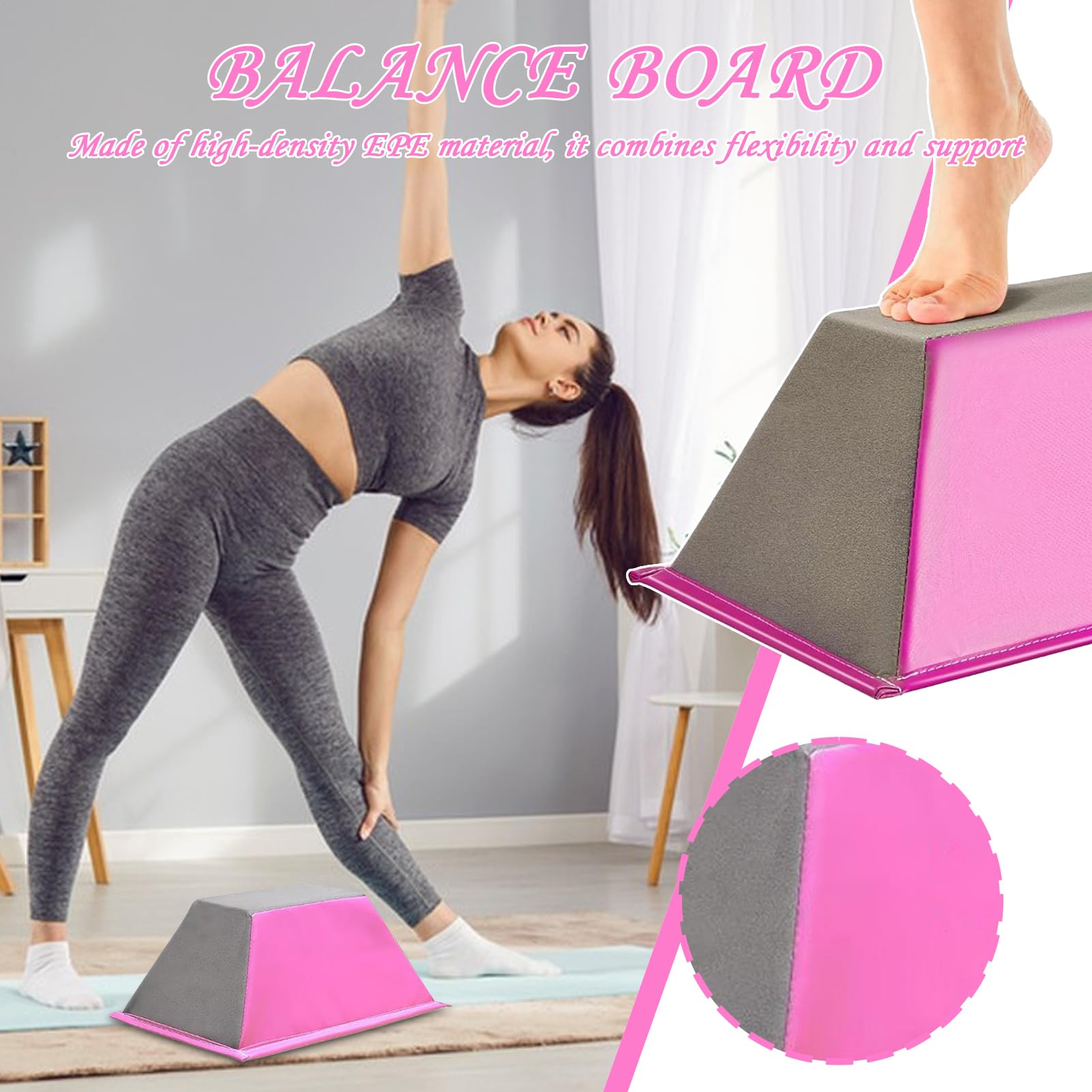 Cheer Balanced Trainers, stabilny dywanik do stoiska kaskaderskiego, platformy z rdzeniem siłowym trapezowym, sprzęt treningowy dla dorosłych, domu, studia, siłowni, wewnątrz, na zewnątrz, procedury