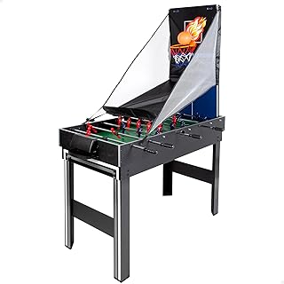 ColorBaby CB Games - Mesa multijuegos 21 en 1, Futbolín, Hockey, Billar, Baloncesto, Juegos de Mesa, 120x110x82 cm, Futbolines para niños, Futbolín Infantil, Regalo para Toda la Familia (85422)