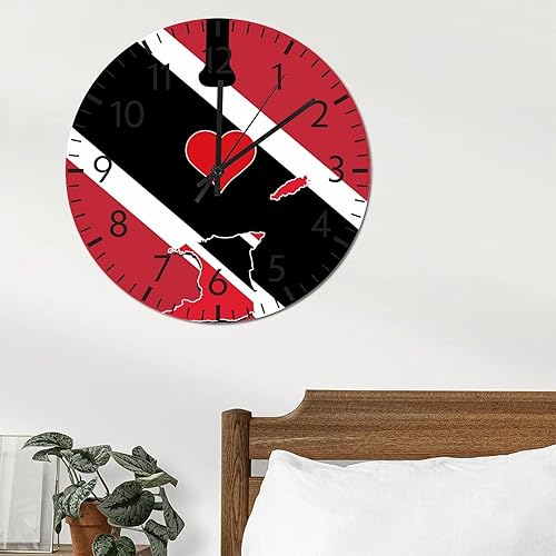 Miniatura 8 de ArogGeld Reloj de PVC con bandera de Sudáfrica, reloj redondo sin marco, decoración de pared de 12 pulgadas, funciona con pilas, orgullo nacional,