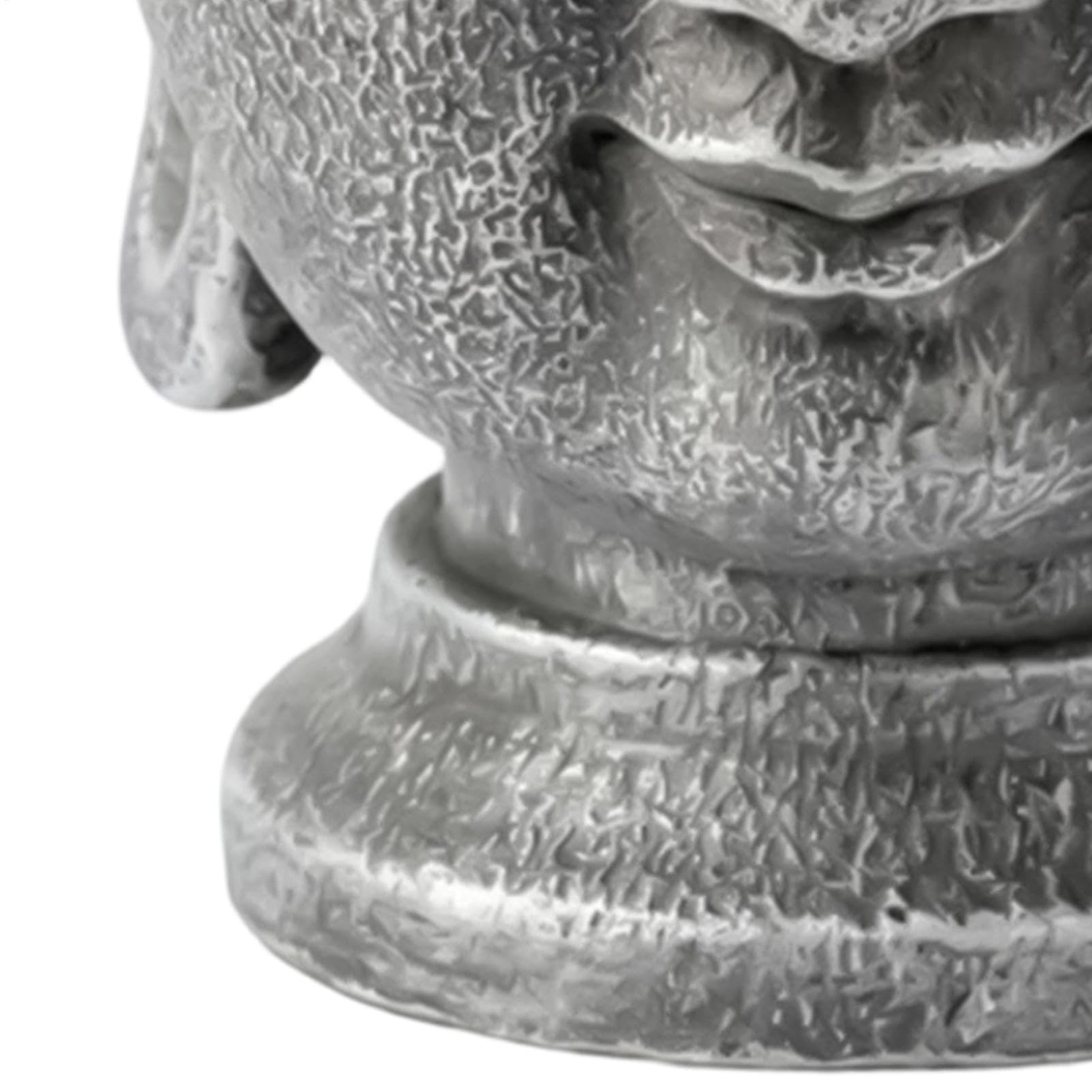 Vaso con testa di Buddha, decorazione Zen, testa di Buddha con foro di