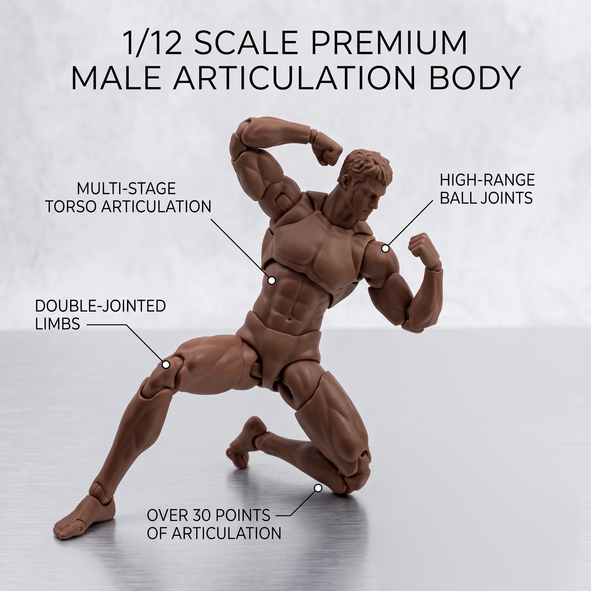 Actionfiguren im Maßstab 1:12, beweglicher leerer Actionfigurenkörper 6 Zoll, Stil 3