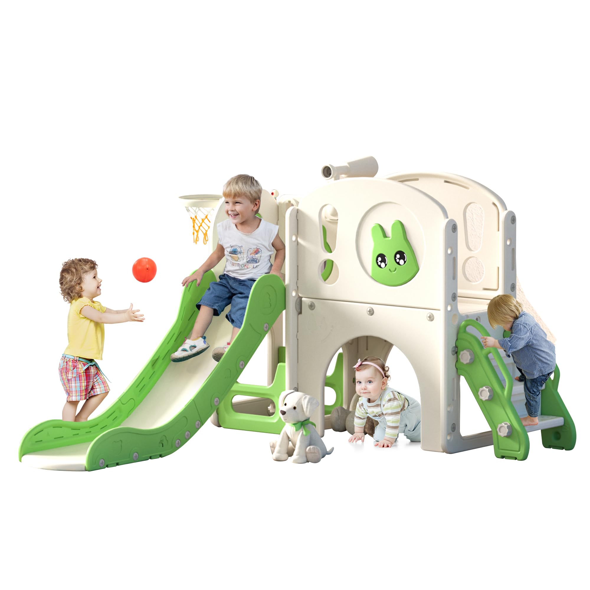 NYEEKOY 8-in-1 Toddler Slide and Climber Playset