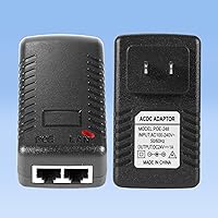 Vista 6 de KERUI Inyector PoE de 48V Fuente de alimentación Ethernet 100Mbps Inyector PoE Inyector PoE Adaptador Inyector IEEE 802.3af Cumple con las Cámaras