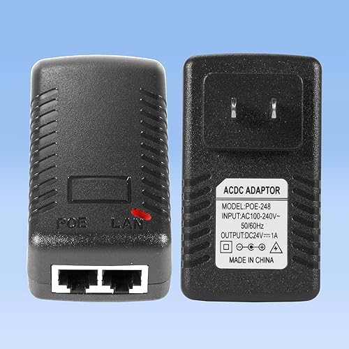 Miniatura 6 de KERUI Inyector PoE de 48V Fuente de alimentación Ethernet 100Mbps Inyector PoE Inyector PoE Adaptador Inyector IEEE 802.3af Cumple con las Cámaras