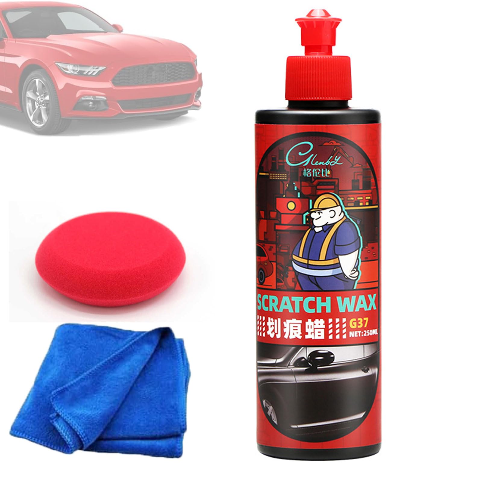 Car Scratch Remover Scratch Remover for Vehicles Car Paint Scratch Repair Wax Scuff Removal Erase Car Scratches Repair Paint Any Color Rubbing Compound for Car Scratches 1 Pack