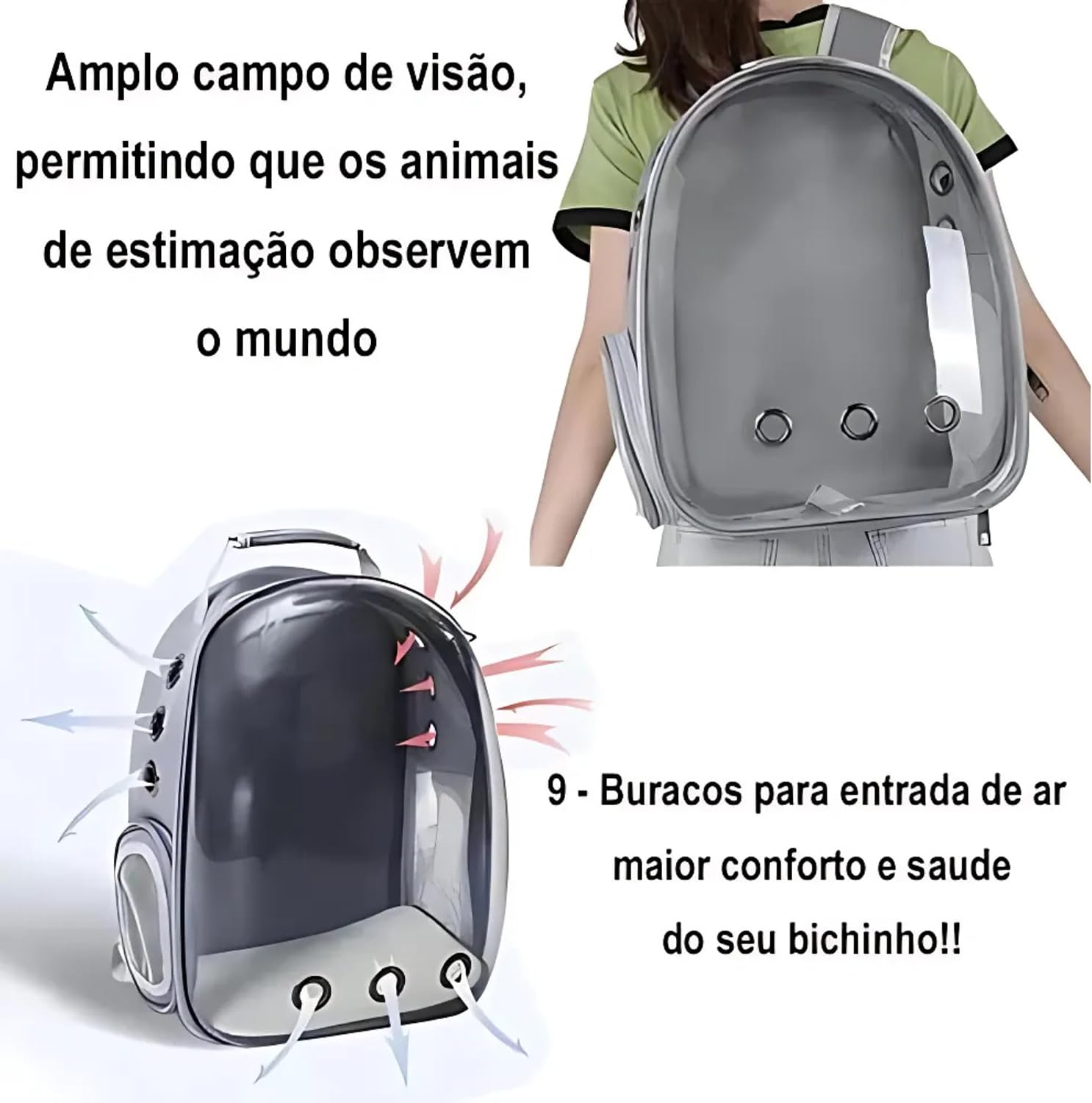 Kirk Mochila de Transporte Pet (Bolsa Astronauta) Visão Panorâmica, Ventilação 360°, Acrílico Transparente, para Cães e Gatos até 6kg, Alças Acolchoadas e Viagem Segura (Rosa) Kirk Mochila de Transporte Pet (Bolsa Astronauta) Visão Panorâmica, Ventilação 360°, Acrílico Transparente, para Cães e Gatos até 6kg, Alças Acolchoadas e Viagem Segura (Rosa)