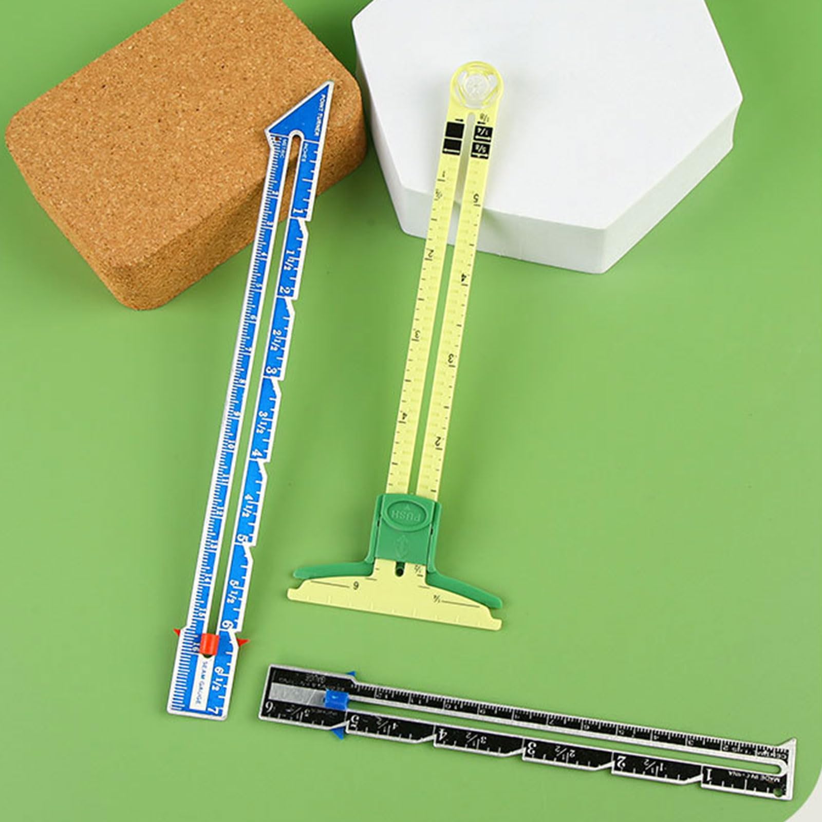 Calibro Scorrevole A T Per Cucito E Trapuntatura - Righello 5 In 1 17,8 Cm - Misuratore Regolabile In ABS