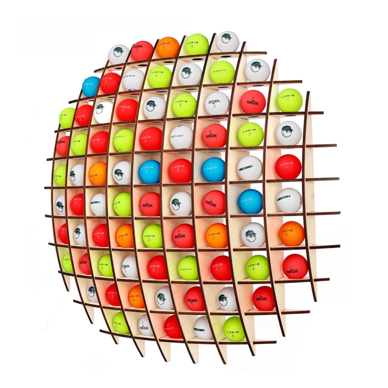 Présentoir pour balles de Golf en Forme de Balle, Peut contenir jusqu'à 78 balles de Golf, idéal pour Les collectionneurs