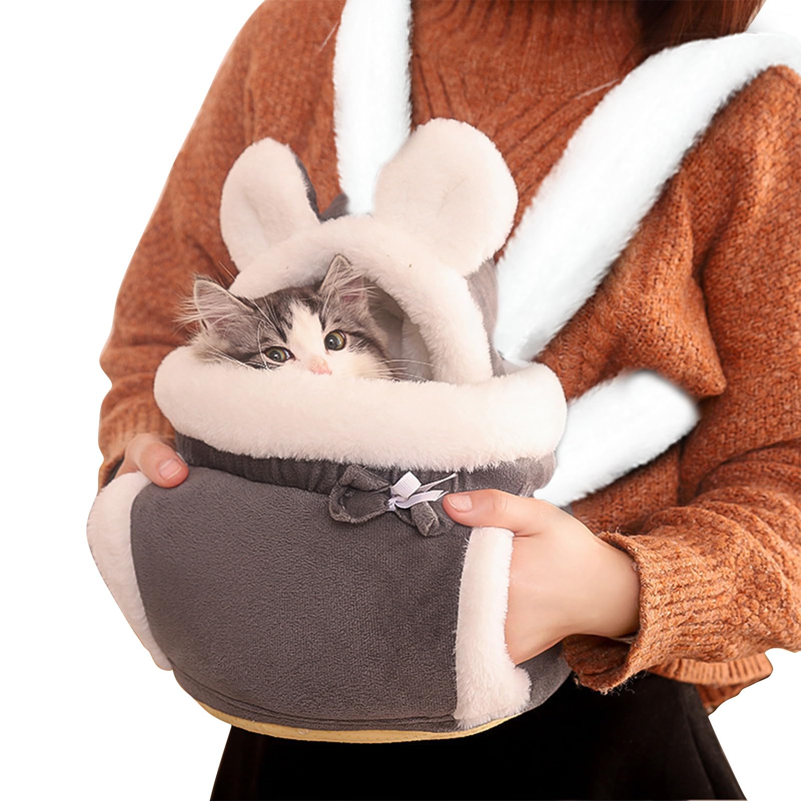 Mochila para gatos PETCUTE cálida y transpirable para un viaje cómodo
