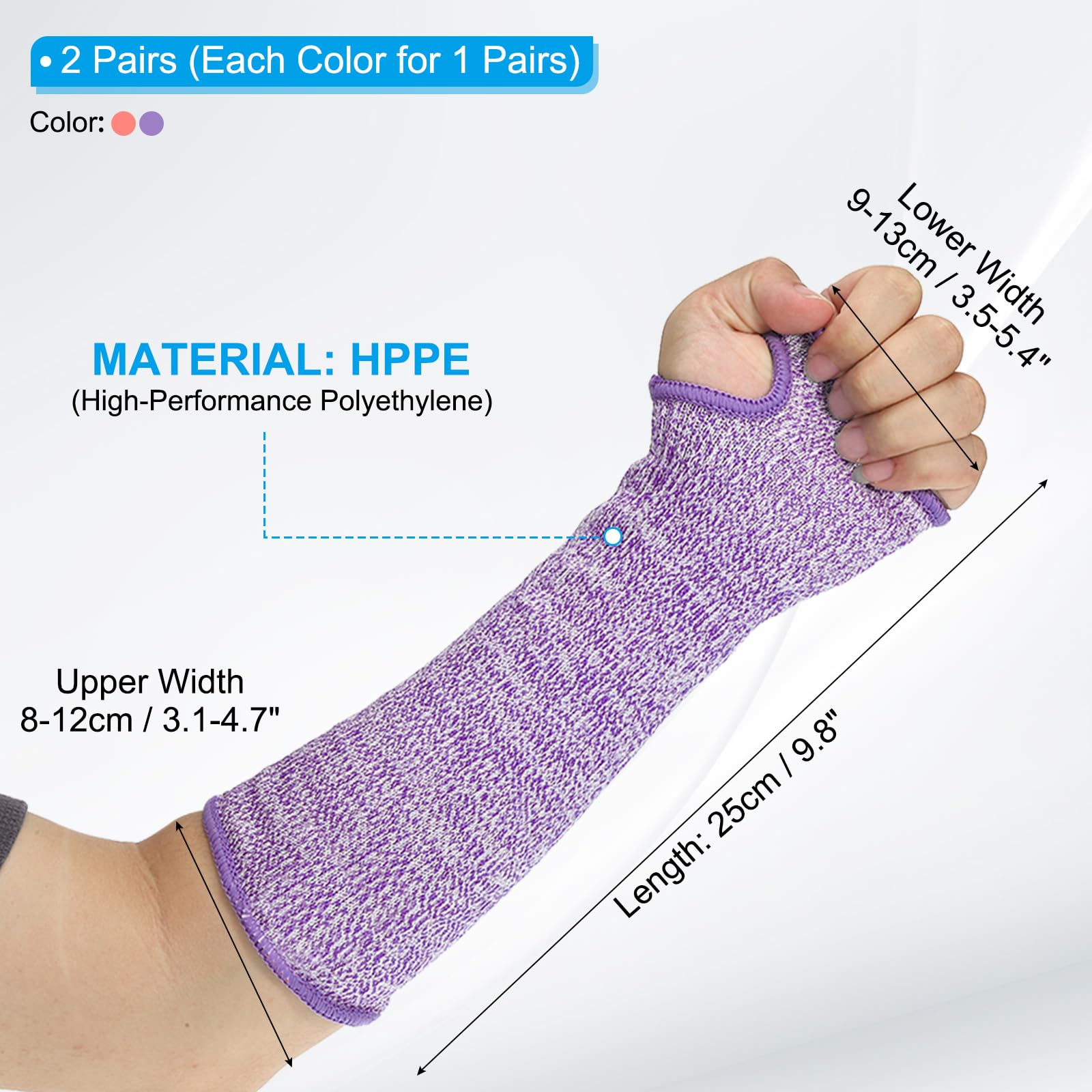 PATIKIL 10 Inch Cut Resistant Sleeve - Image 2