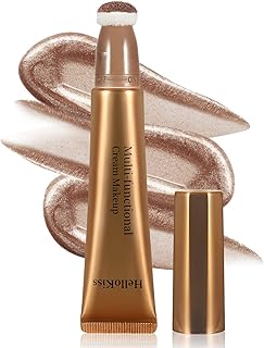 Anglicolor Liquid Highlighter,Cream Highlighter Makeup With Cushion Applicator,Long Lasting Highlighter Stick,Smooth Lightweight Highlighter Makeup Stick For Face Makeup(Highlighting Pen)