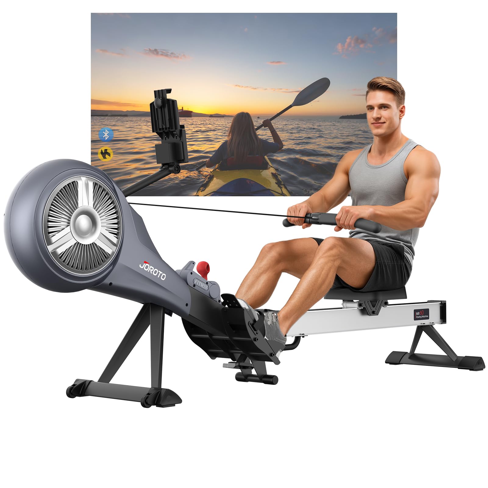Joroto Rowing Machine For Home Foldable Air Magnetic Rowing Machines ...