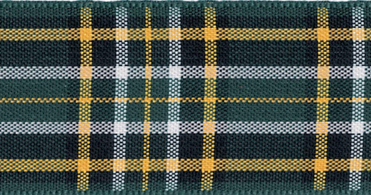 Berisfords Tartan Ribbon - 17 Traditional Designs for Home, Gifts, Fashion and Crafts - Irish National Tartan - 10mm Wide x 25 Metres