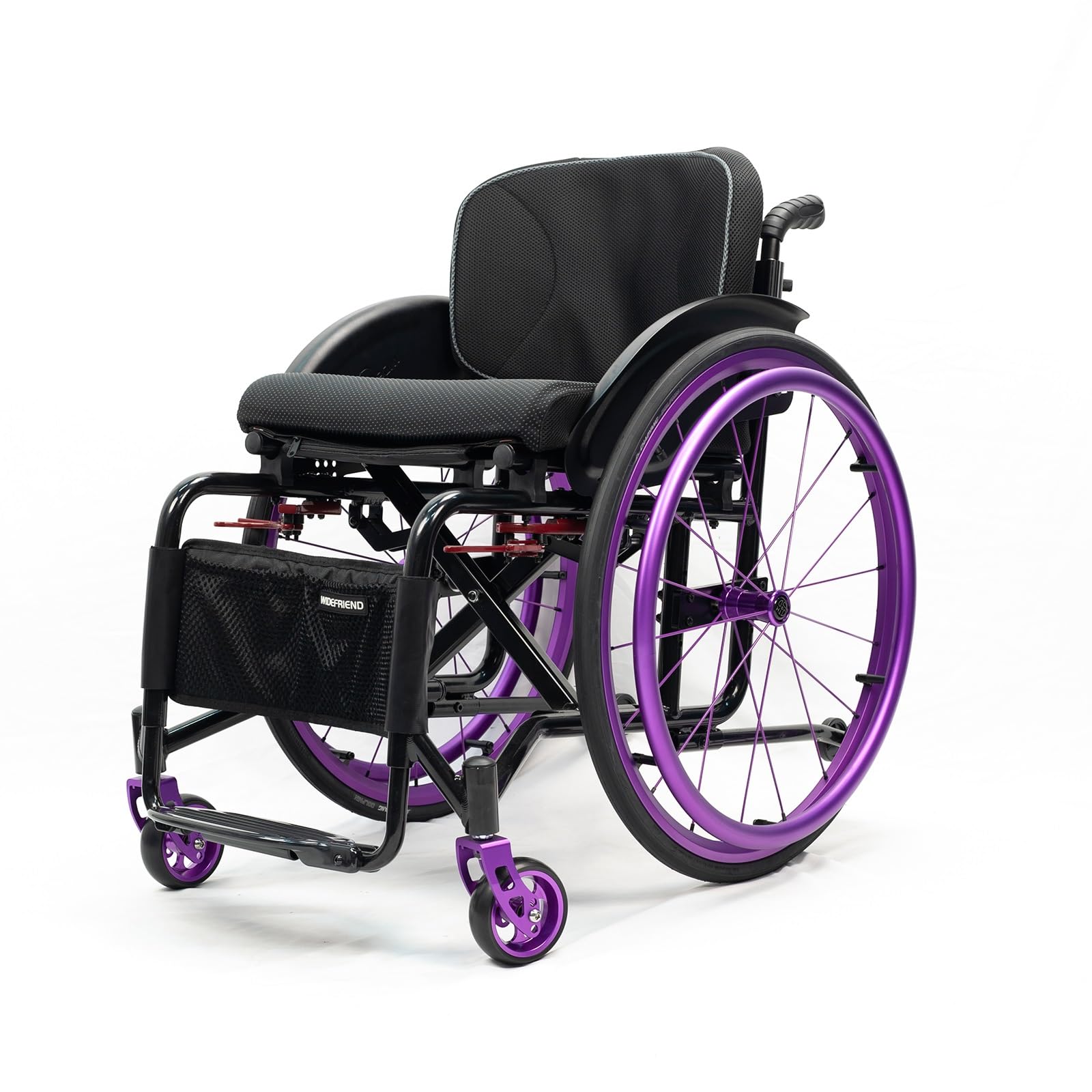 Silla de ruedas deportiva ultraligera todo terreno, diseño plegable, reposapiés y altura del asiento ajustables, frenos de mano, ideal para adolescentes, adultos, personas mayores